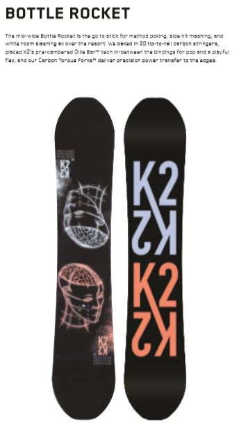 20-21【K2】BOTTLE ROCKET 156cm | ムラサキスポーツの中古 