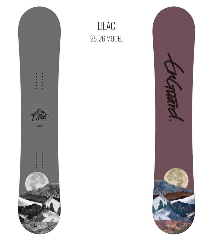 【サボ　愛称板】（表）阿　寒　AKAN（裏） ライラック　LILAC EnGuard 25-26モデル LILAC (アンガード ライラック) | ムラサキ